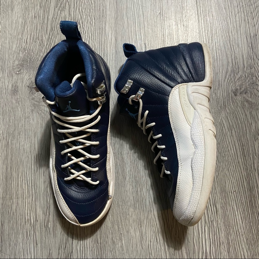 Jordan 12 Retro GS Obsidian French Blue 5.5Y Wm 7